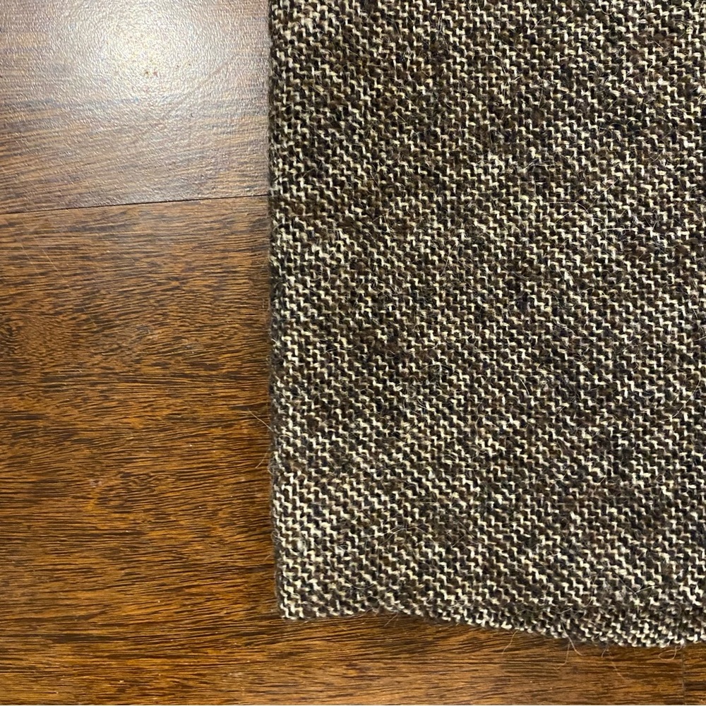 Massimo Dutti Brown Tweed High Waisted Women’s Velvet Waist Brand Skirt - Picture 4 of 7